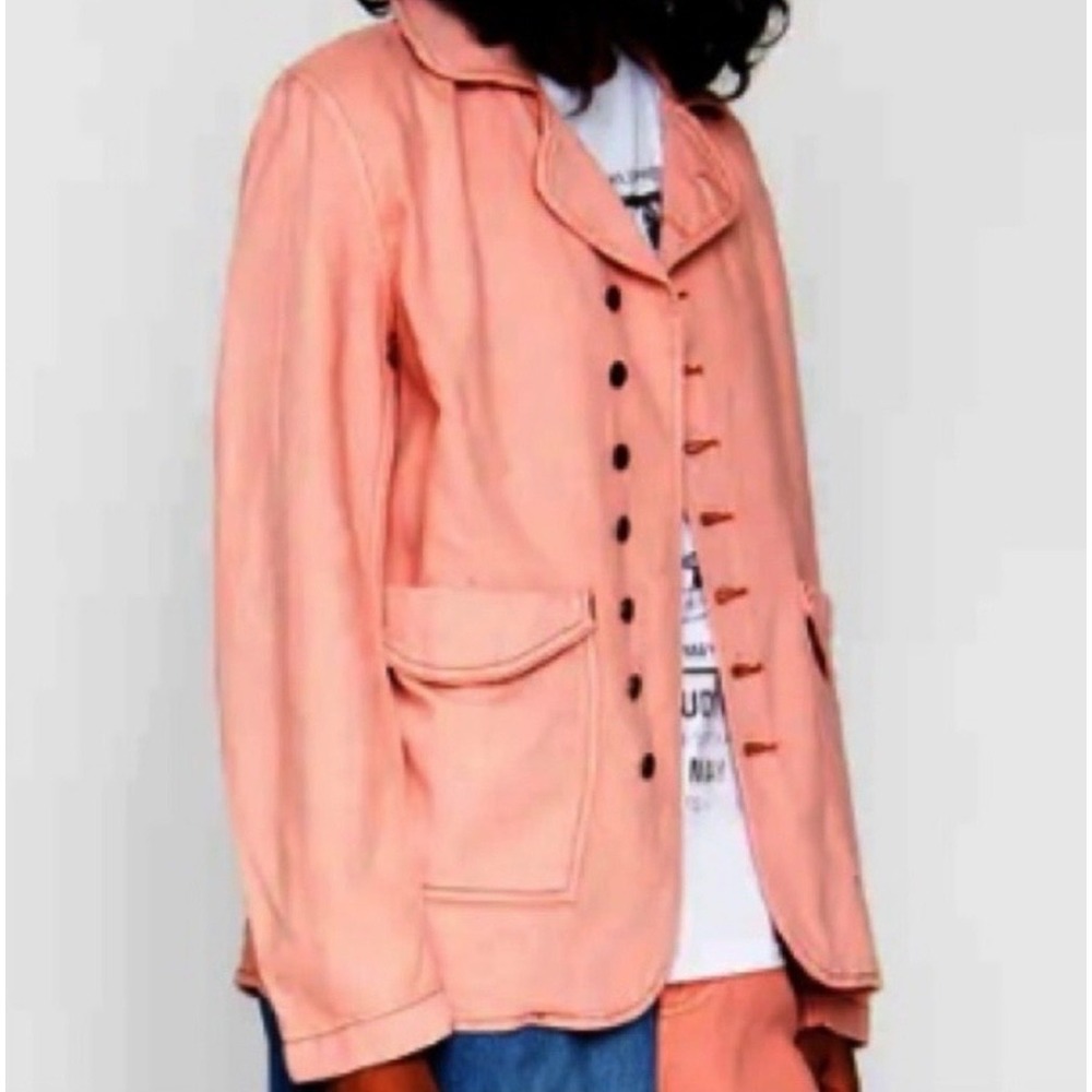 NWT *FLAWED* Sandrine Rose Free People Empire Utility Shirt Jacket Petal Pink XS